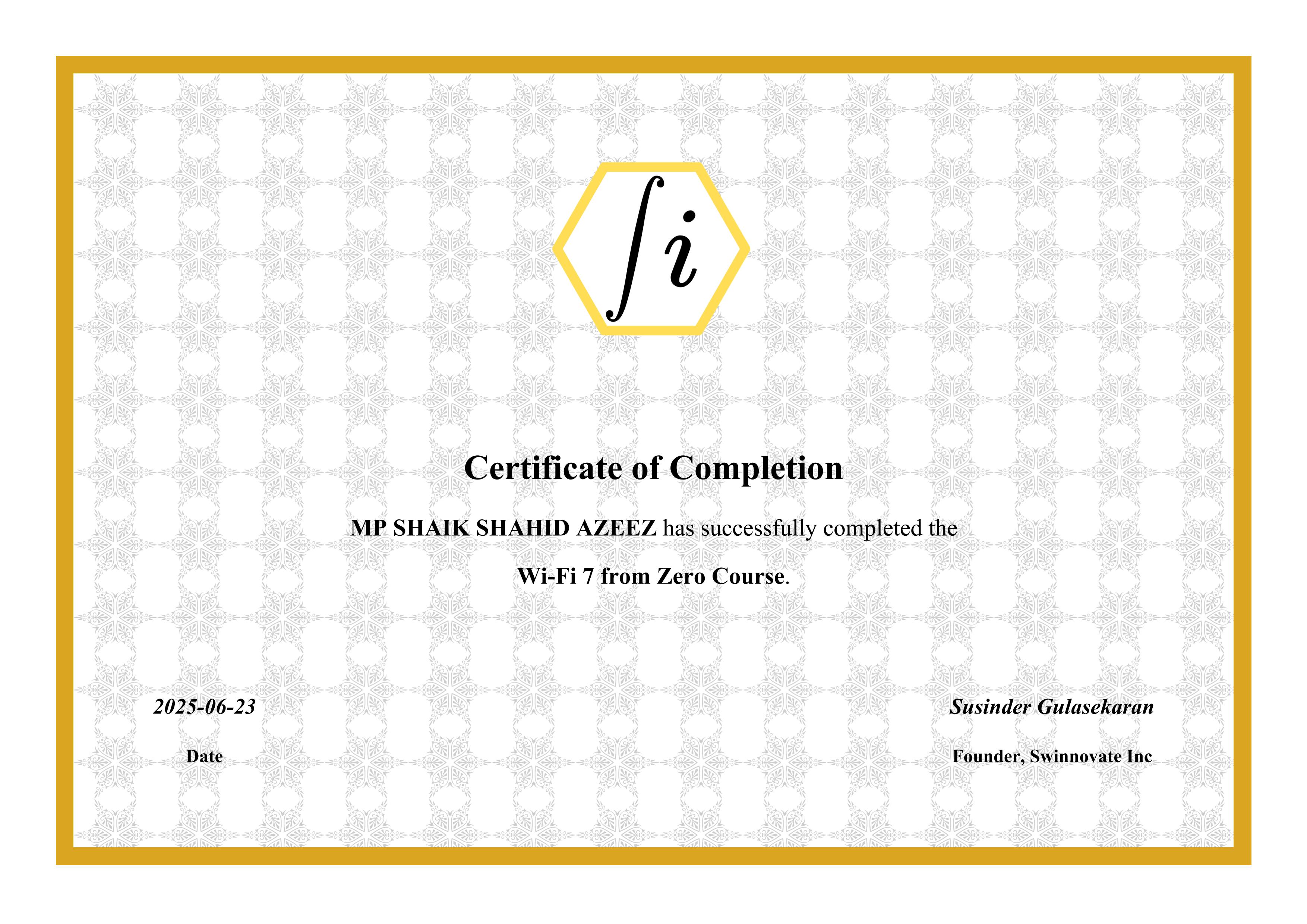 Certificate