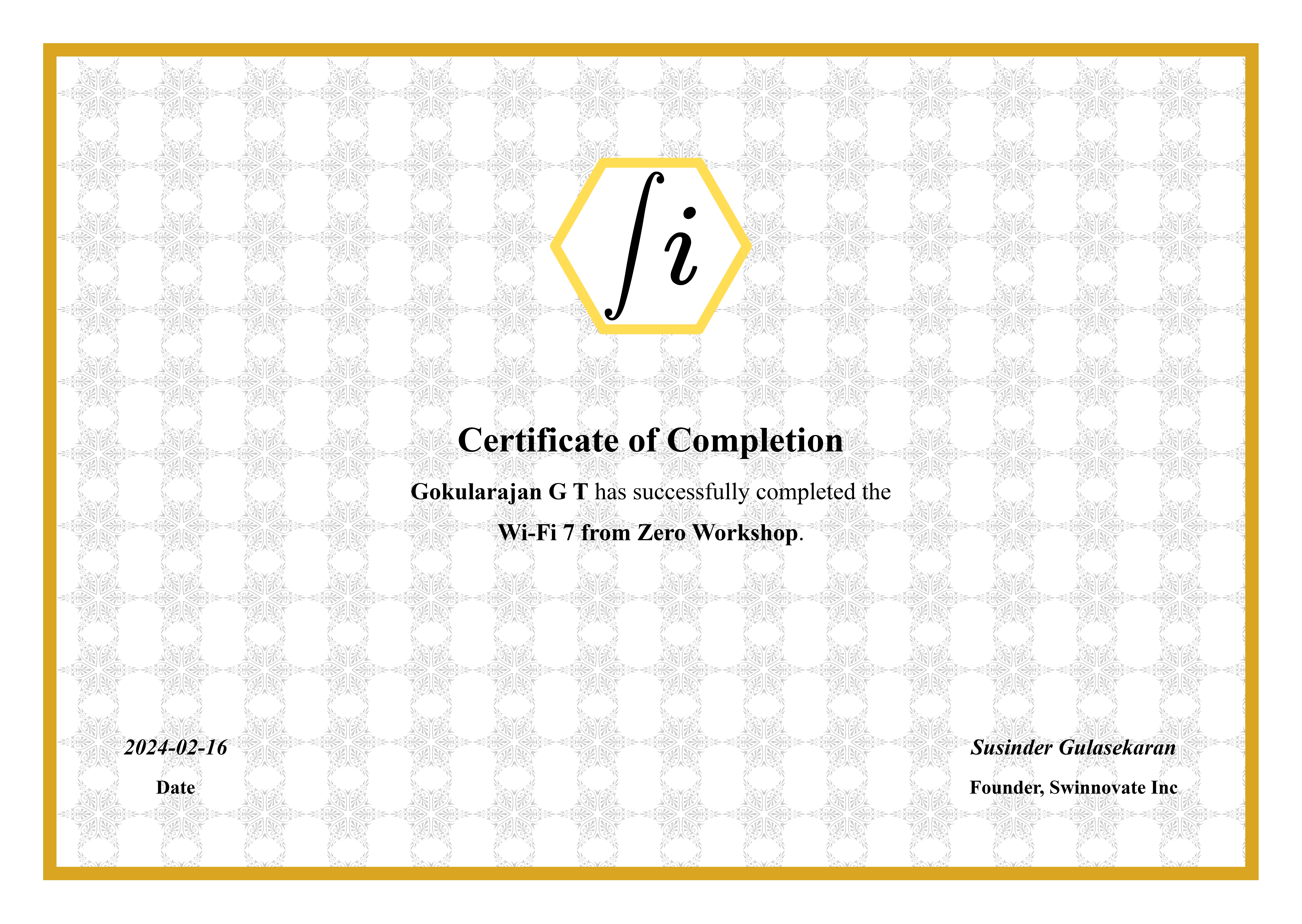 Certificate