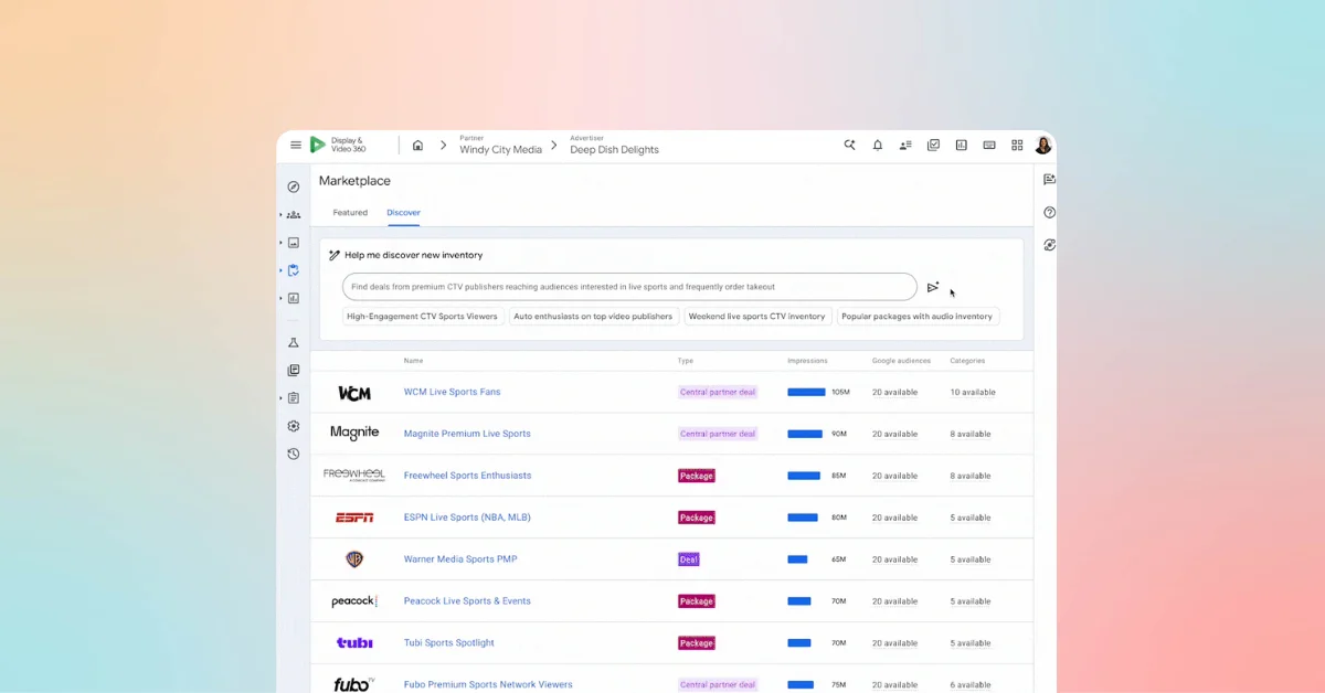 Google NewFront unveils DV360 updates for smarter CTV inventory selection