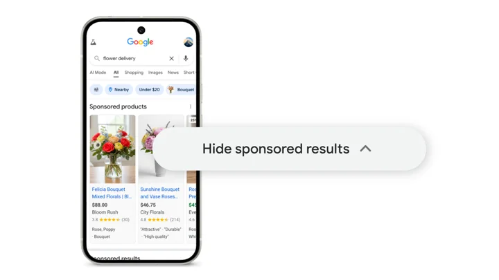 Google updates Search with new Sponsored label and ad controls for better navigation