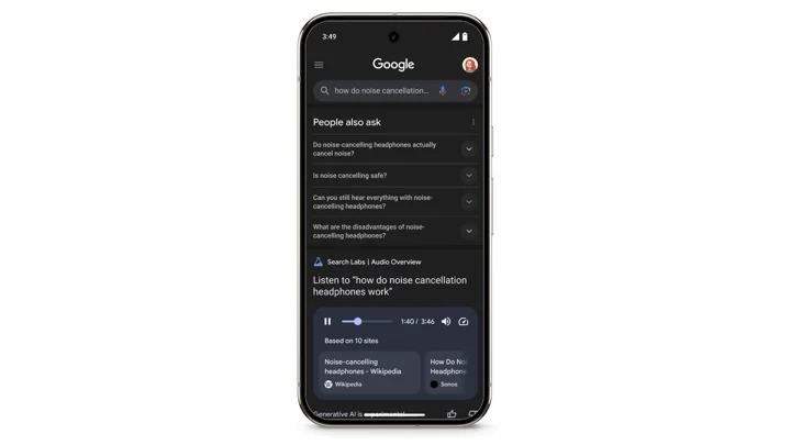 Google Launches Audio Overviews in Search Labs for Easier Result Consumption