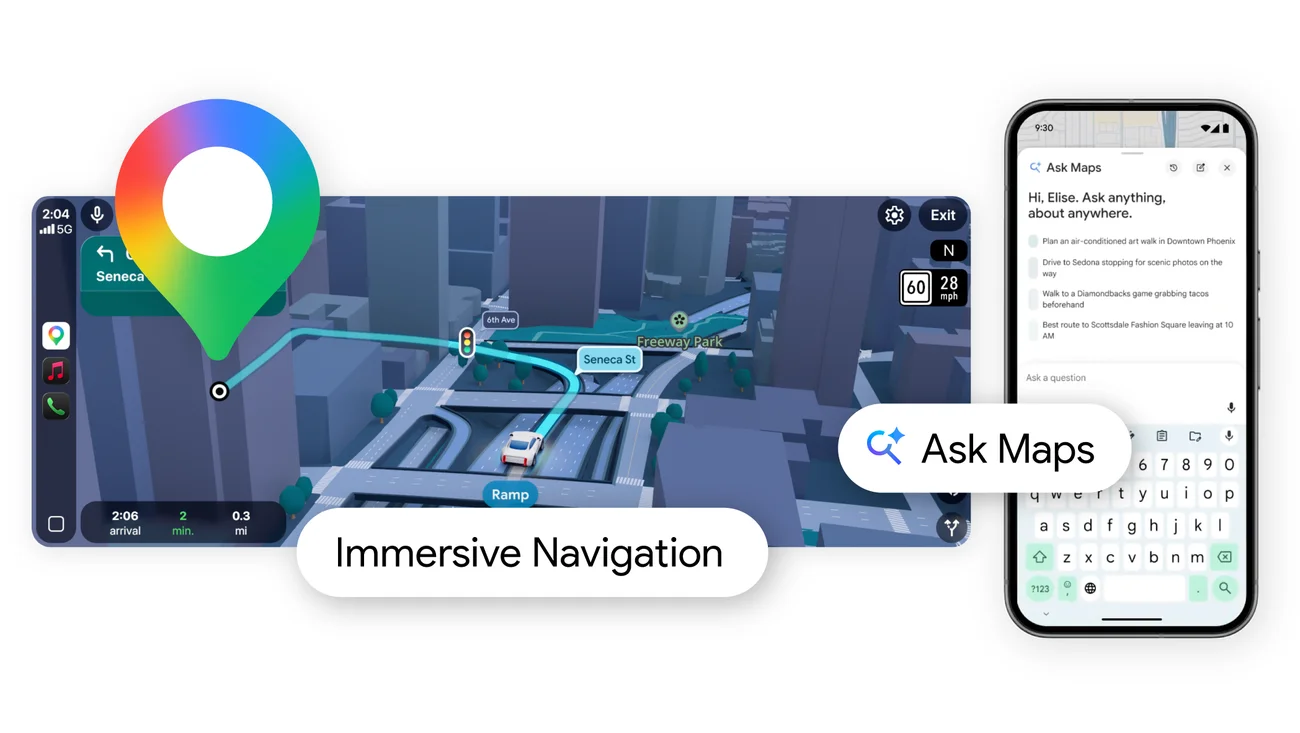 Google Maps introduces Ask Maps and Immersive Navigation with Gemini models