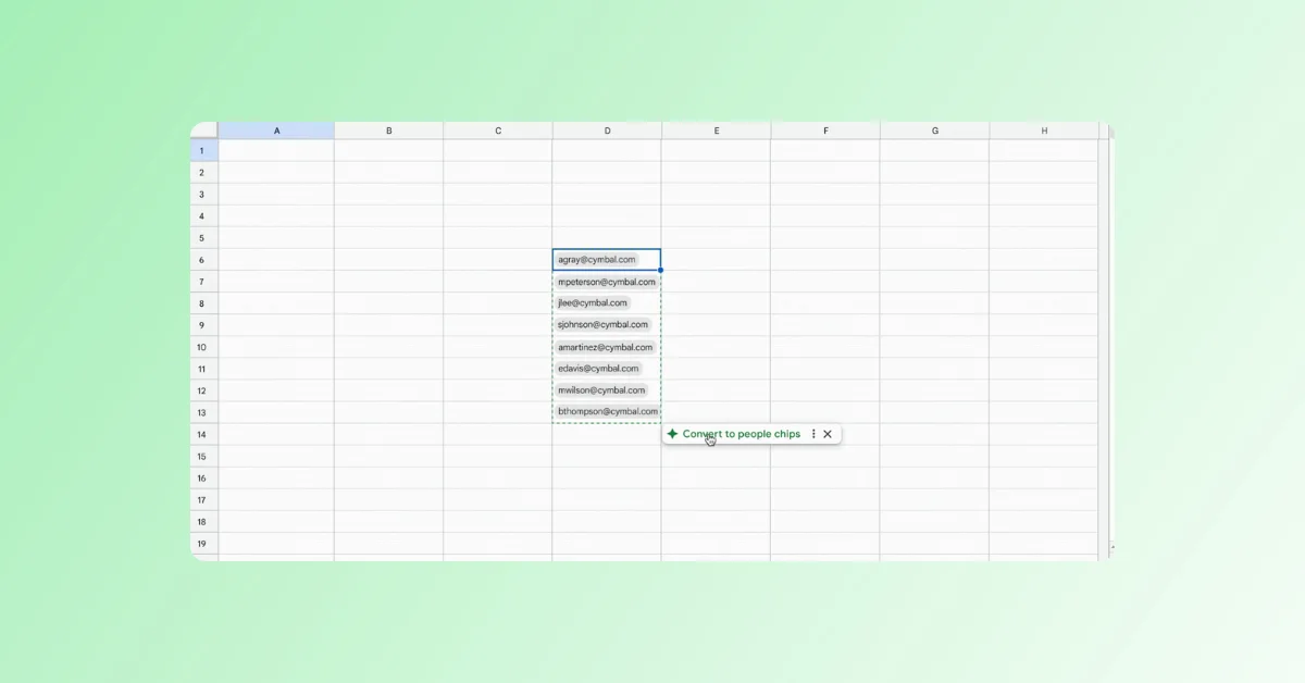 Google Sheets Enhances People Chips with Bulk Conversion and New Format Options