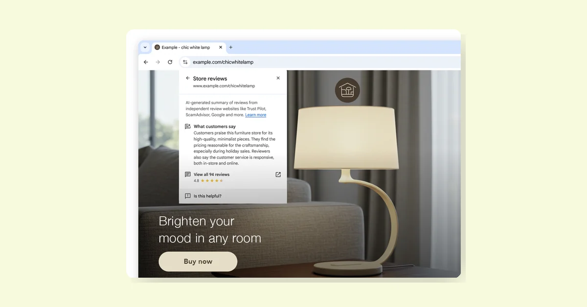 Google Chrome adds AI-powered store summaries to help US shoppers
