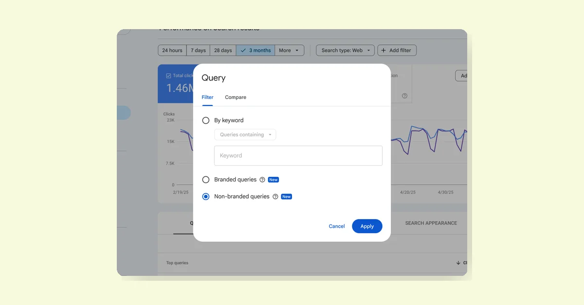 Google Search Console adds branded queries filter to analyze site traffic