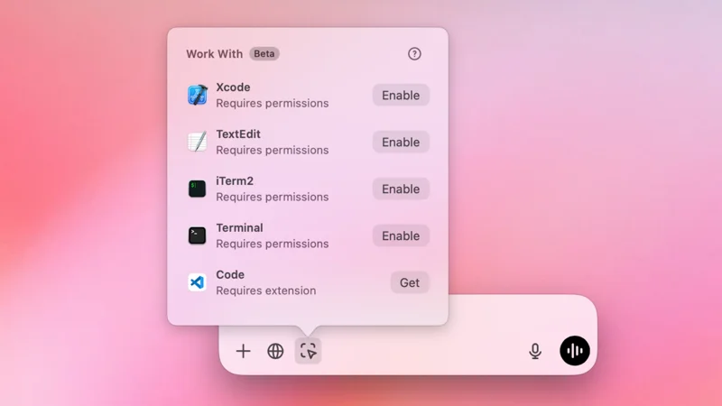 ChatGPT for macOS can now read your desktop apps
