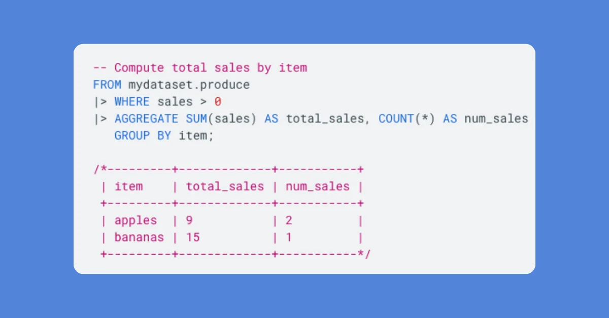 Google Unveils BigQuery Pipe Syntax for Easier SQL Queries