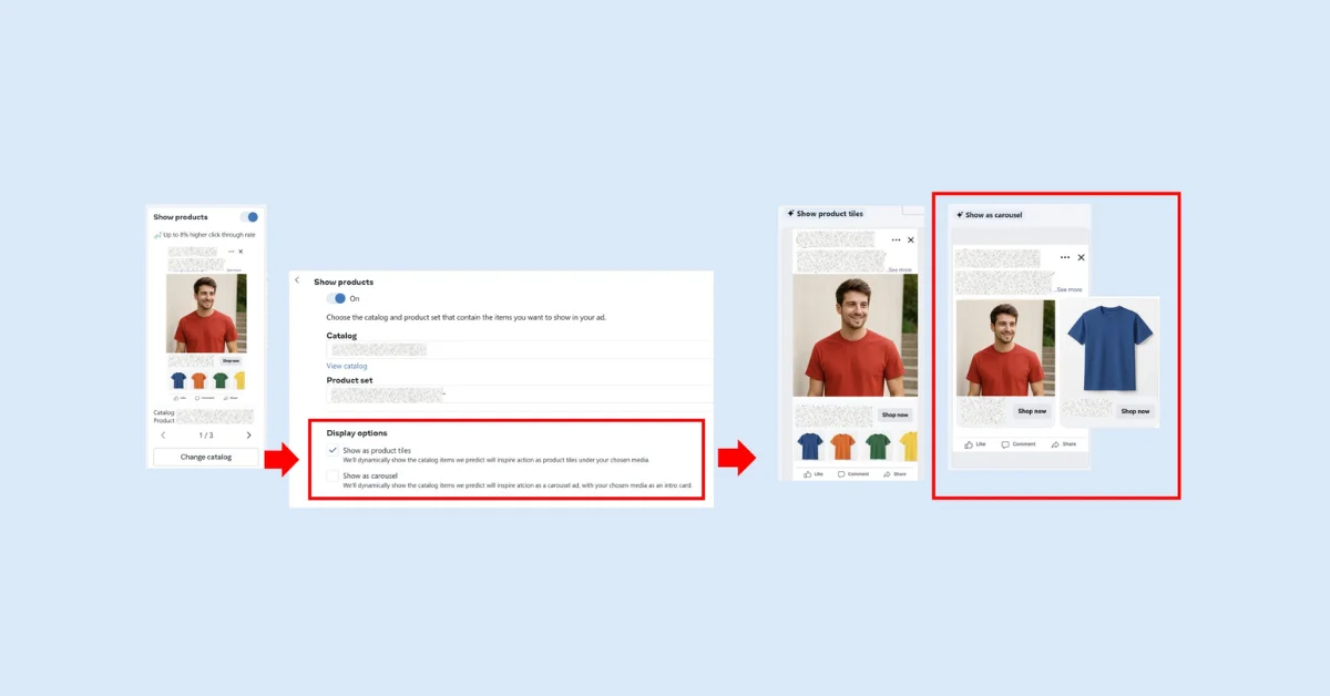 Meta Ads adds new Show as carousel option to Show Products Advantage+ enhancements