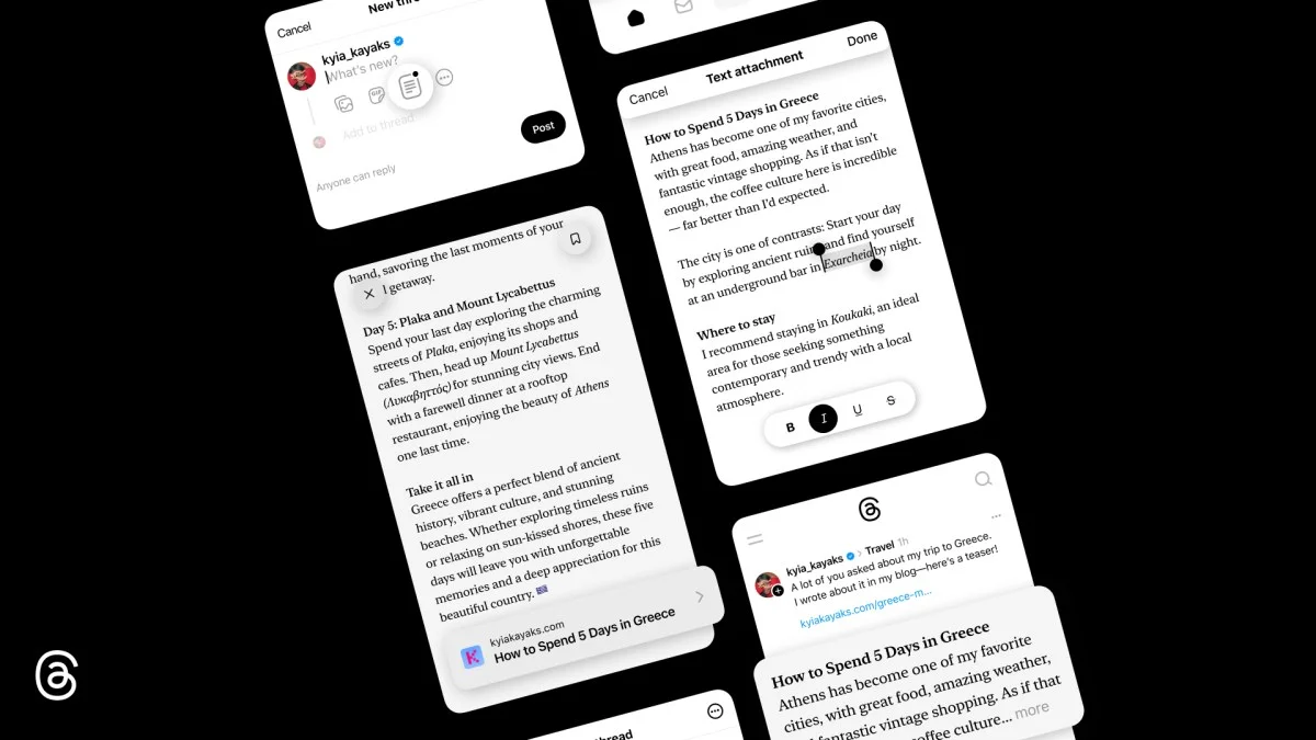 Threads Update Allows 10,000 Character Text Attachments for Longer Posts