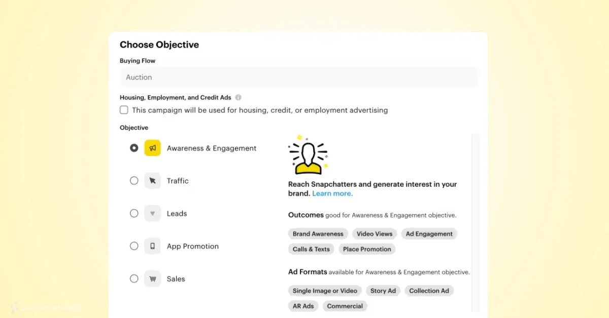 Snapchat Cuts Ad Objectives from 11 to 5 to Simplify Campaign Creation