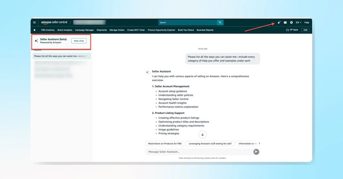 Amazon launches Seller Assistant AI to help sellers with listings and sales