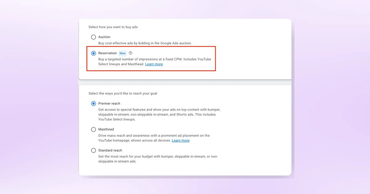 Google Ads Now Allows Direct Reservations for YouTube Masthead Campaigns