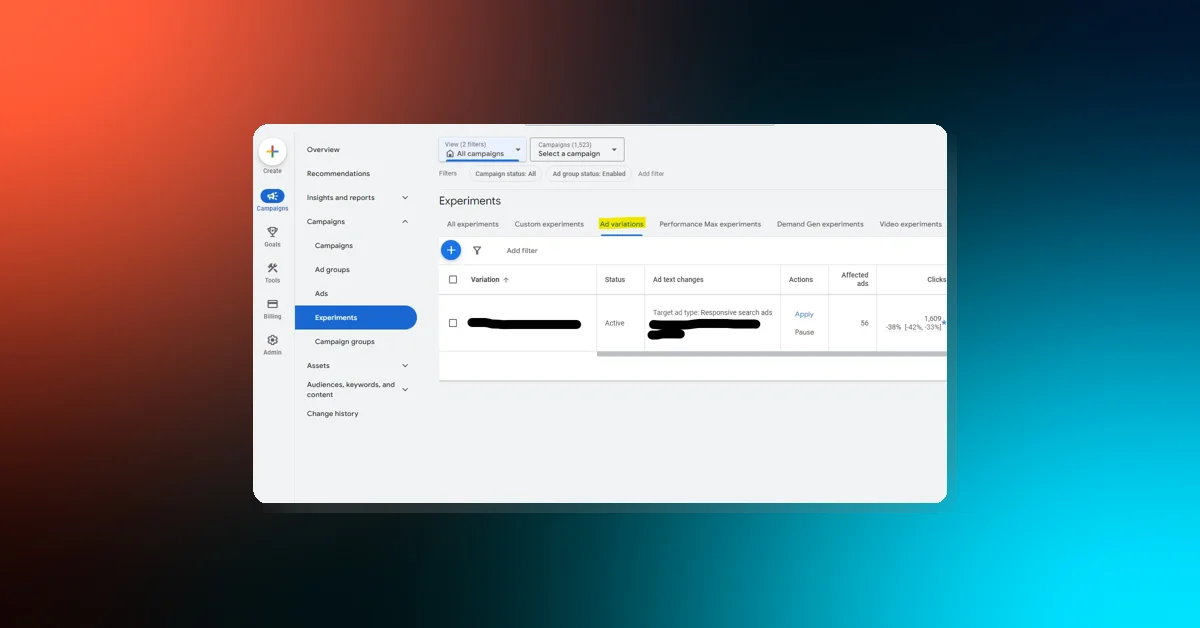 How to Set Up Effective A/B Tests with Google Ads' Ad Variations
