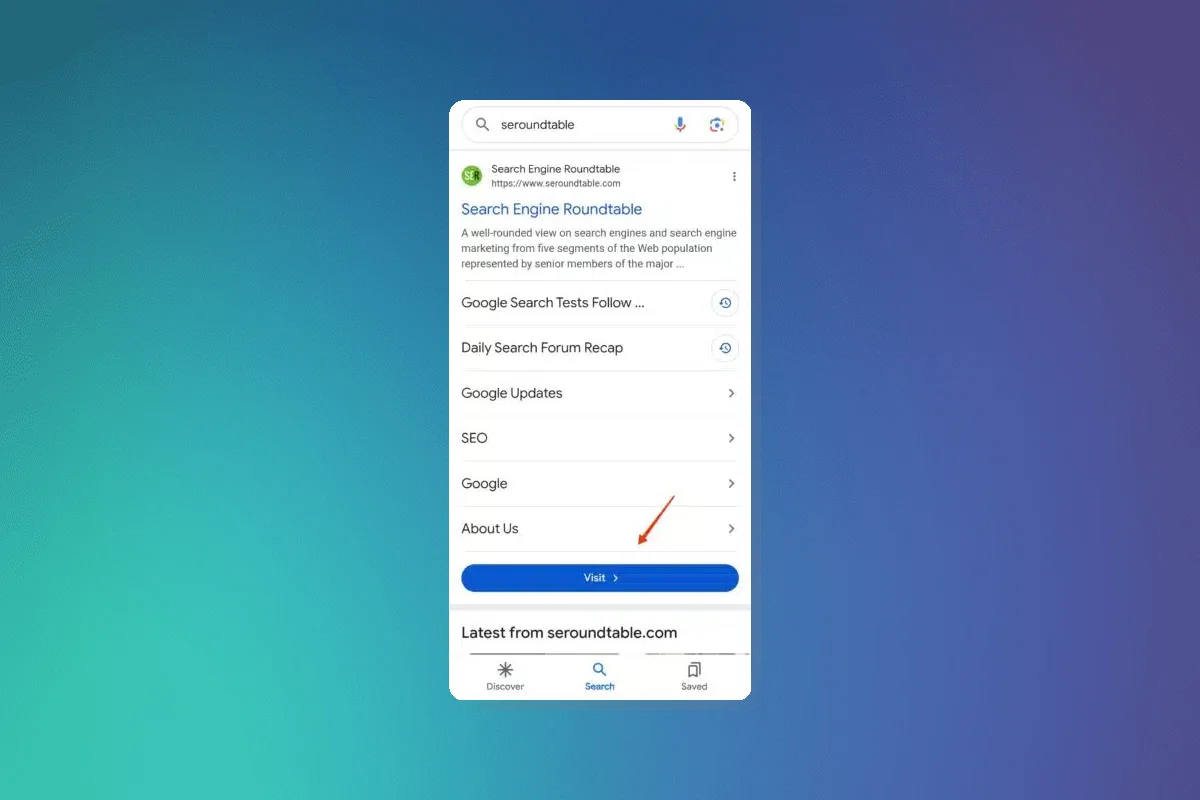 Google tests blue visit button in search results