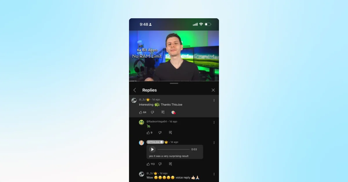 YouTube Tests Voice Reply Feature in Comments