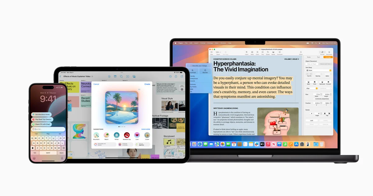 Apple Intelligence Launches on iPhone, iPad, and Mac Next Month