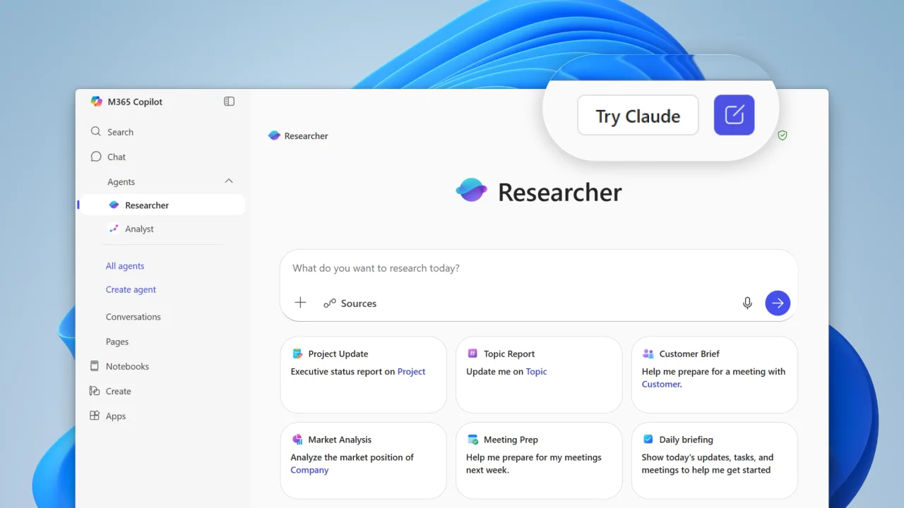 Microsoft adds Anthropic Claude models to Microsoft 365 Copilot for enhanced AI workflows