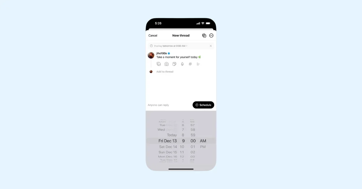Threads launches native post scheduling feature for all users