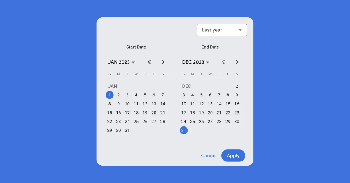 Looker Studio Enhances Date Picker Interface