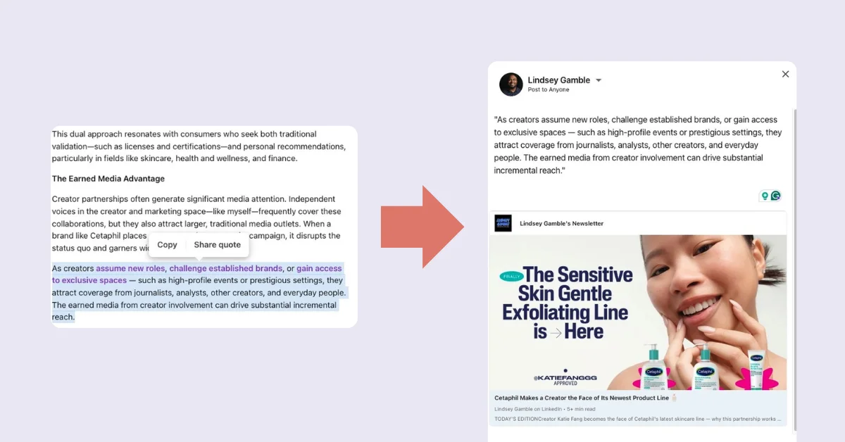 LinkedIn Rolls Out 'Share Quote' Feature for Enhanced Content Sharing
