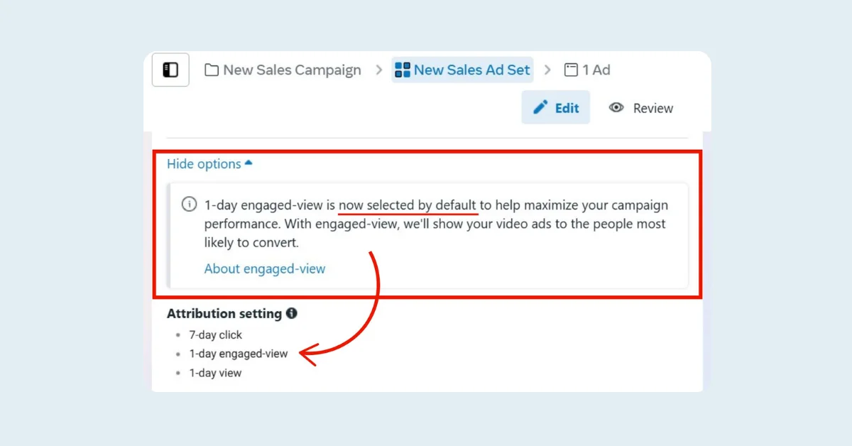 Meta Adds 1-Day Engaged-View Attribution Default for Conversion Campaigns