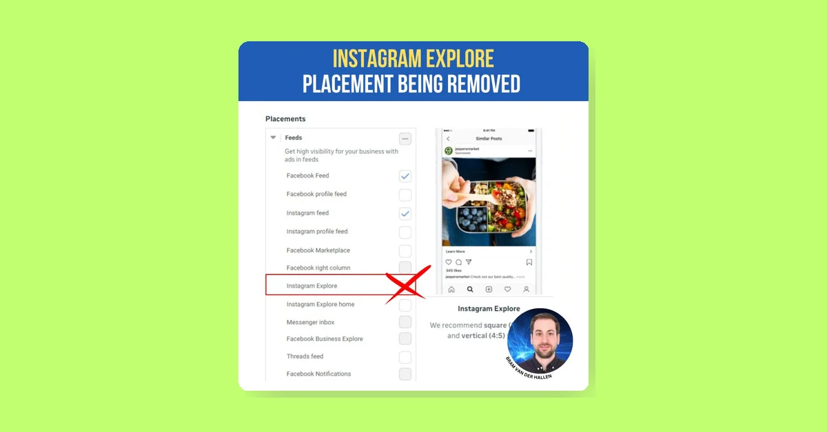 Instagram Removes Explore Ad Placement Starting January 2026
