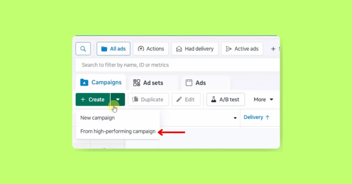 Meta introduces new campaign creation from top-performing campaigns