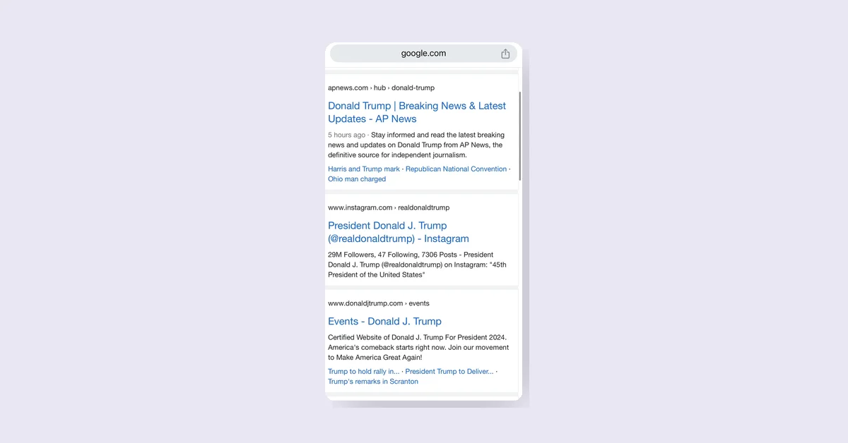 Google Tests Minimalist Mobile Search Results Without Favicons and Site Names