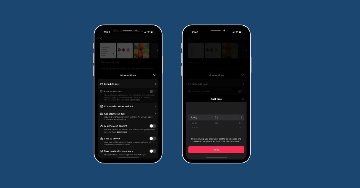 TikTok Introduces In-App Post Scheduling Feature