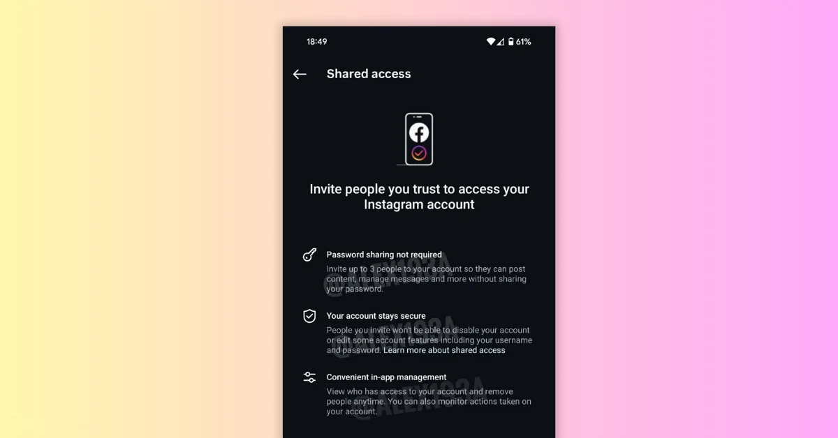 Instagram Working on New Shared Access Feature for Enhanced Account Management