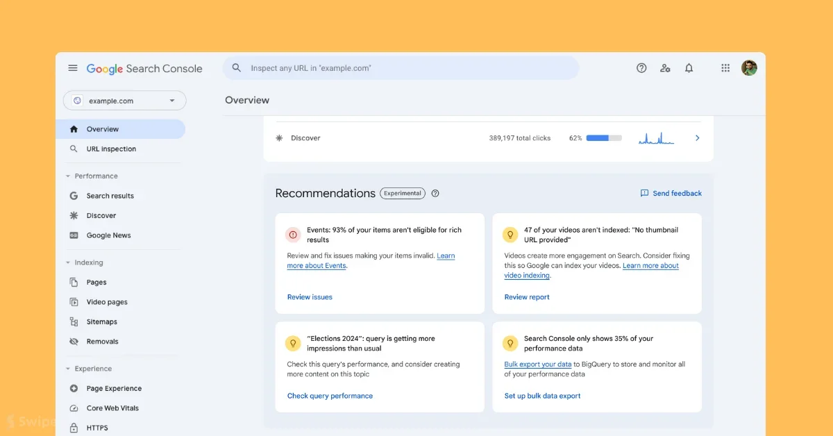 Google Search Console Rolls Out Recommendations Feature Globally