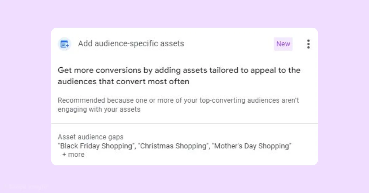 Google Ads Introduces Audience-Specific Assets Recommendation