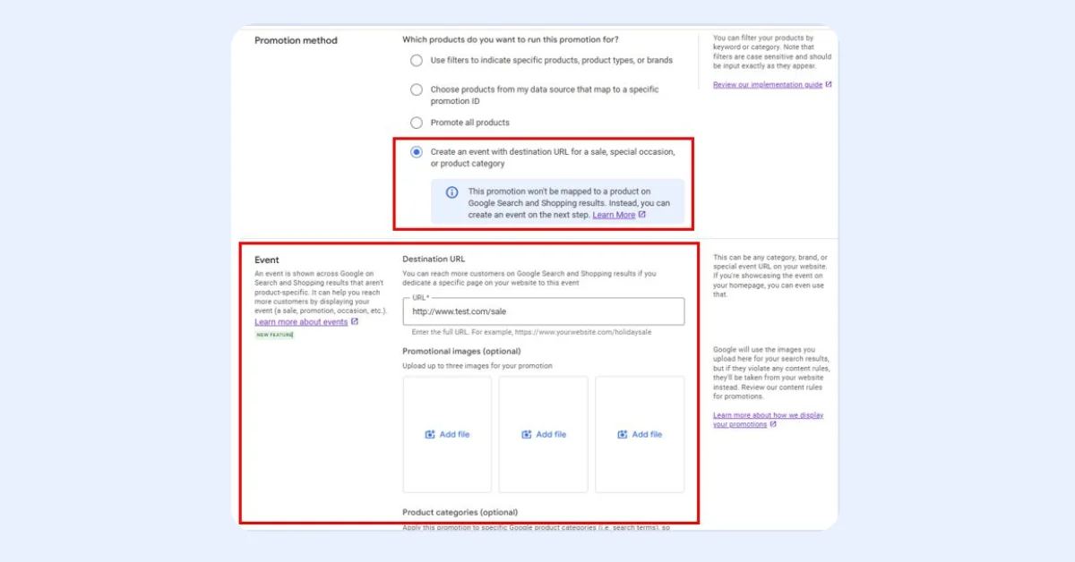 Google Merchant Center Launches "Sale Event" Promotion Type