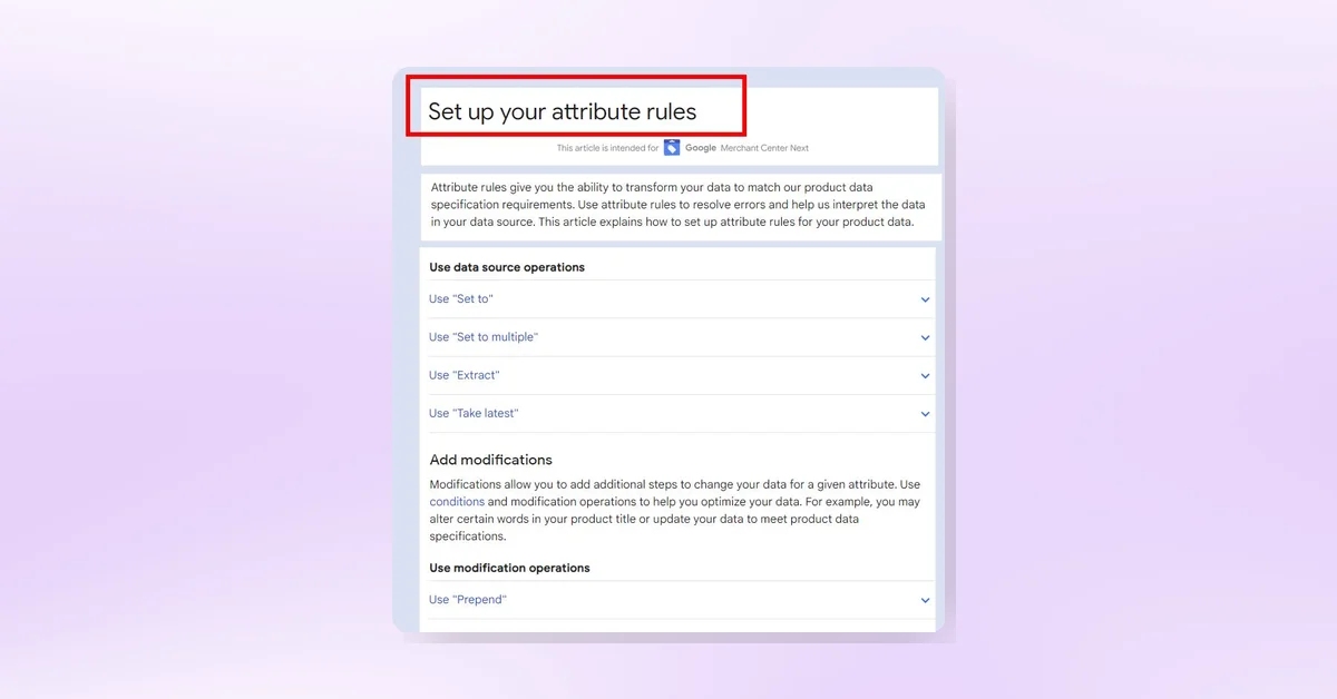 Google Merchant Center Next to Introduce Attribute Rules, Replacing Classic Feed Rules
