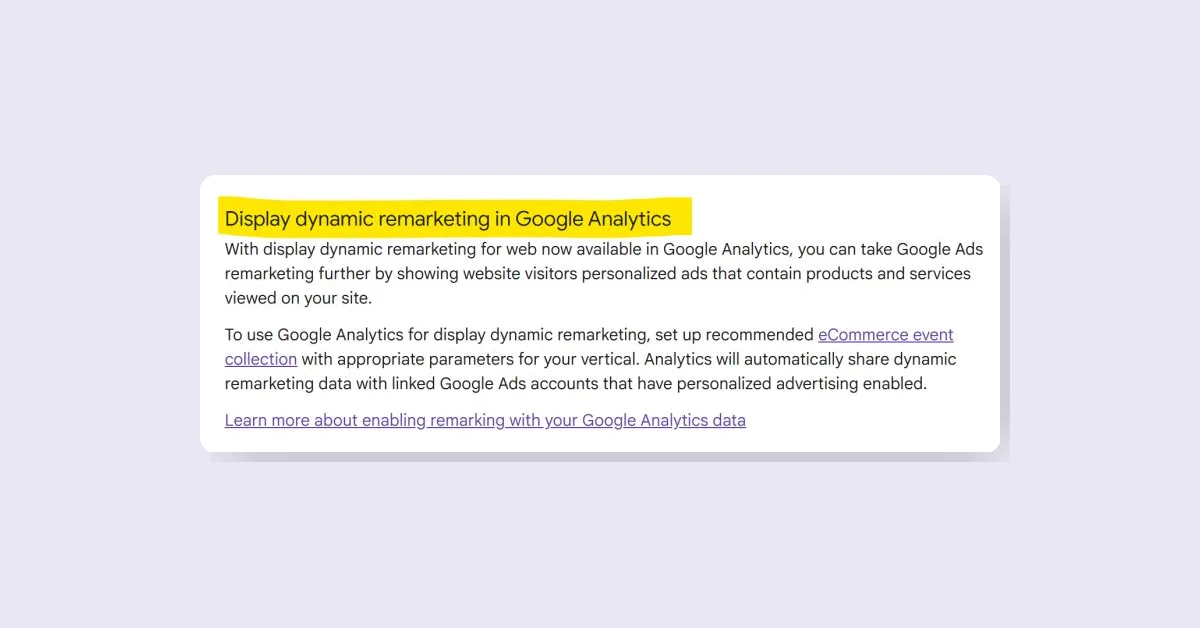 Google Ads Dynamic Remarketing Now Supports Google Analytics Ecommerce Data