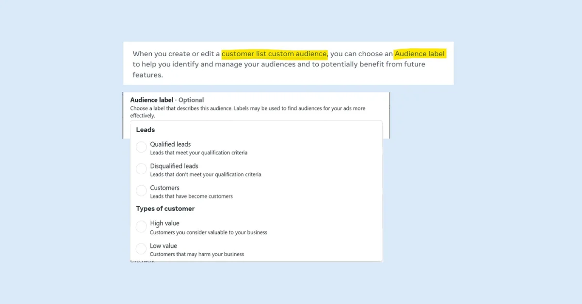 Meta launches Audience Labels for Customer List Audiences