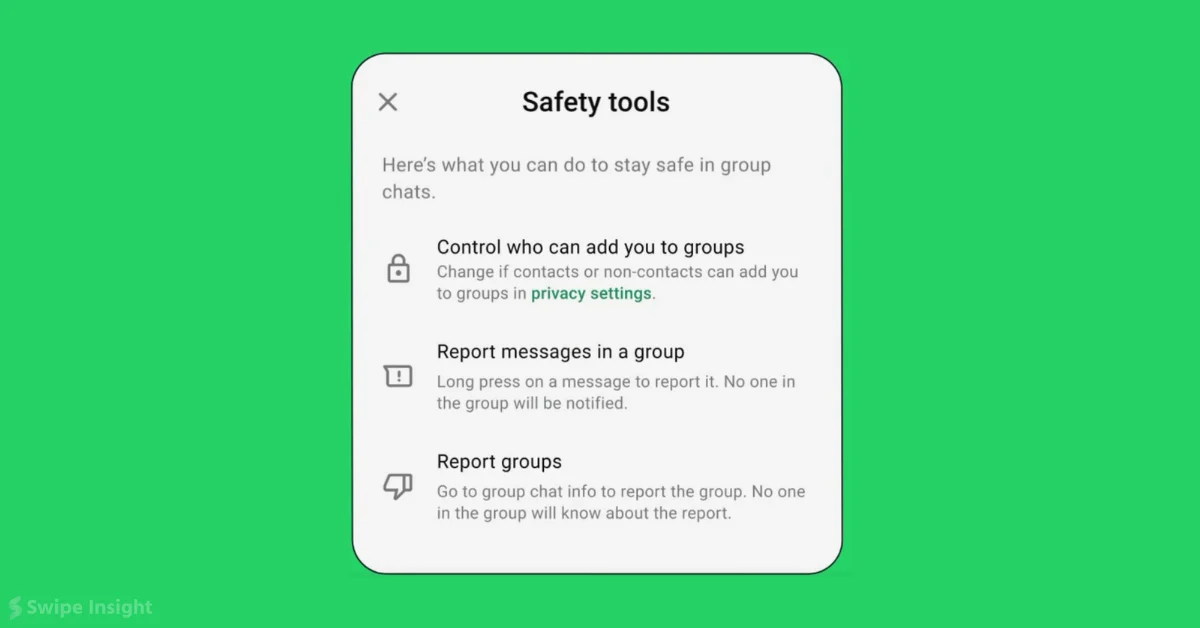 WhatsApp Introduces New Safety Features for Group Chats