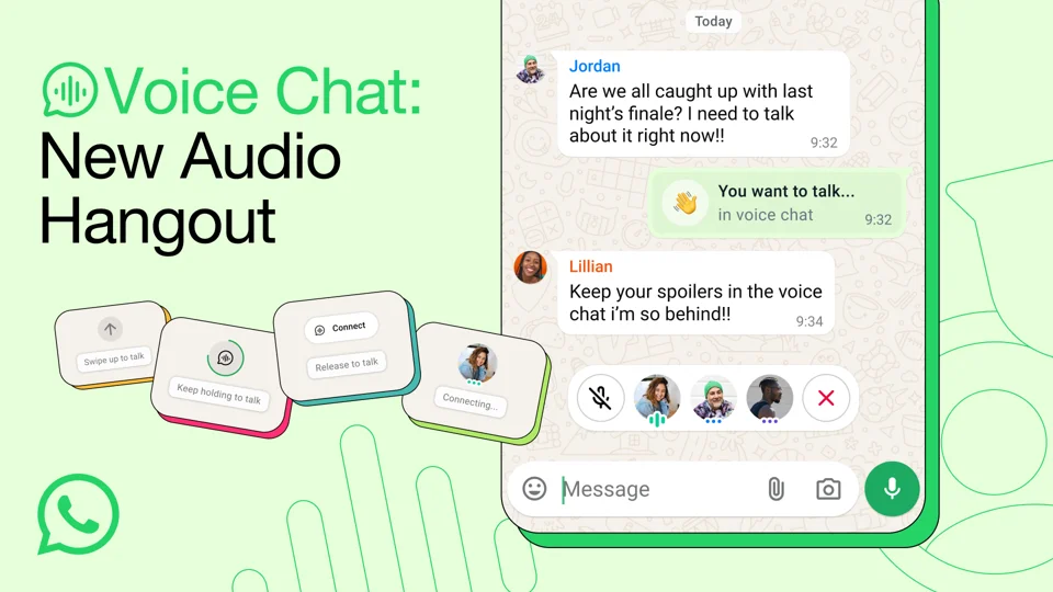WhatsApp Adds Voice Chat for Groups of All Sizes with End-to-End Encryption
