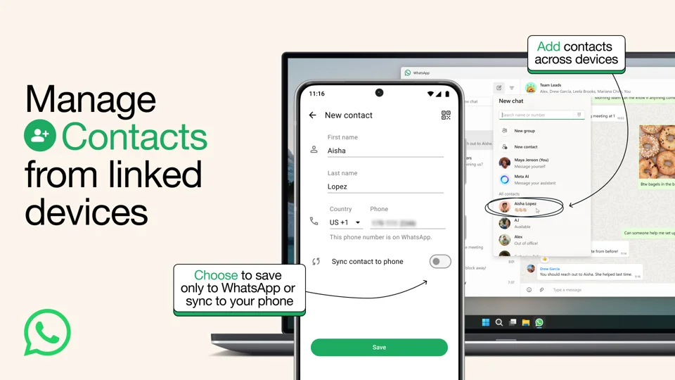 WhatsApp Expands Contact Management with Cross-Platform Support and New Features