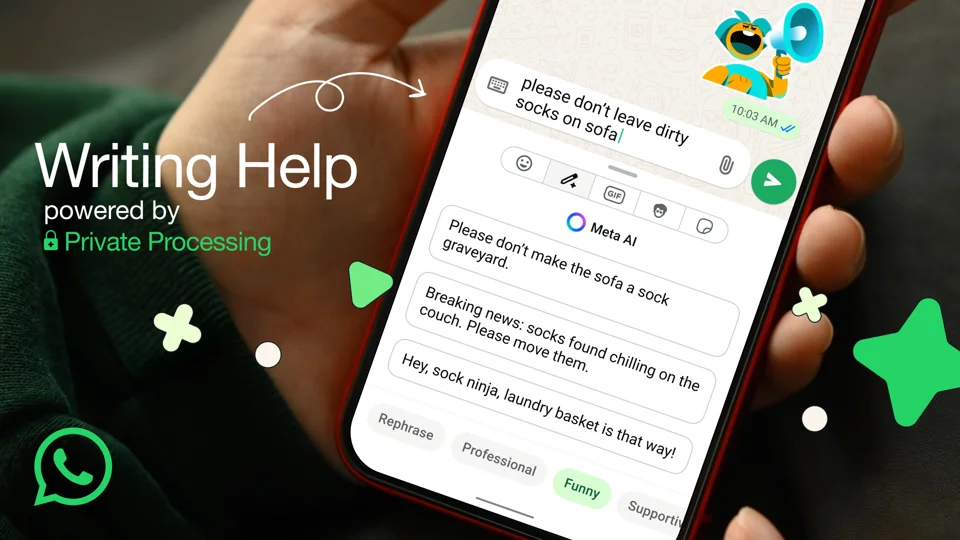 WhatsApp launches Private Writing Help to perfect message tone with AI suggestions