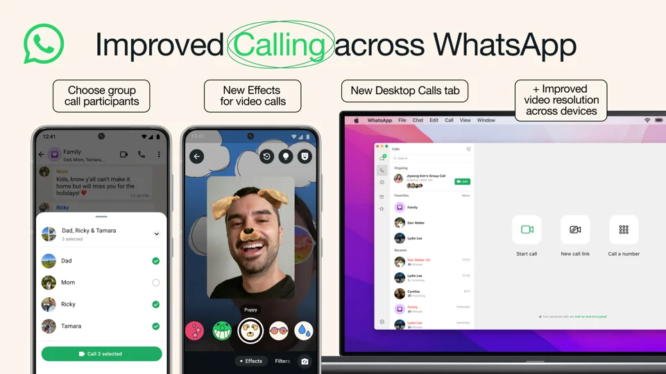 WhatsApp introduces new calling features for the holiday season