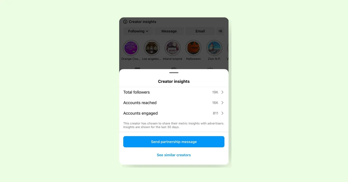 Instagram Tests 'Creator Insights' for Brand Performance