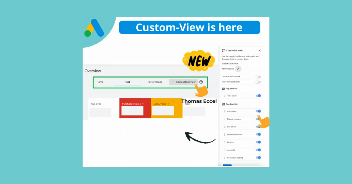 Google Ads launches Custom View to create personalized dashboards with up to five layouts