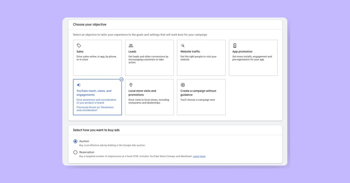 Google Ads renames Awareness and Consideration to YouTube reach views and engagement