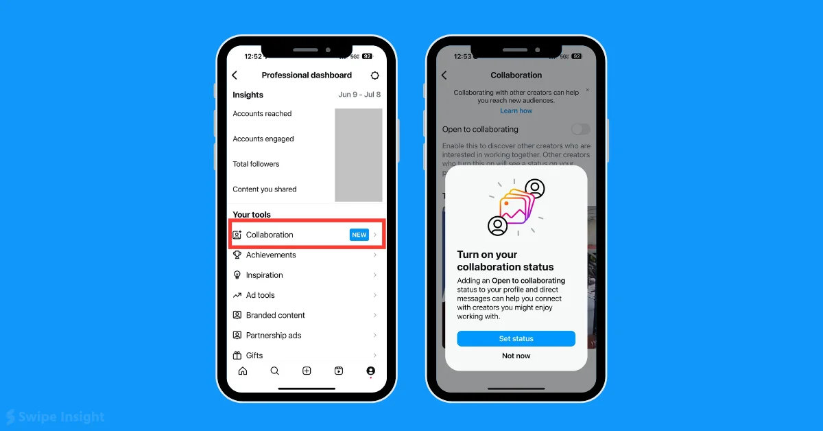 Instagram Adds New "Open to Collaborating" Status for Creators