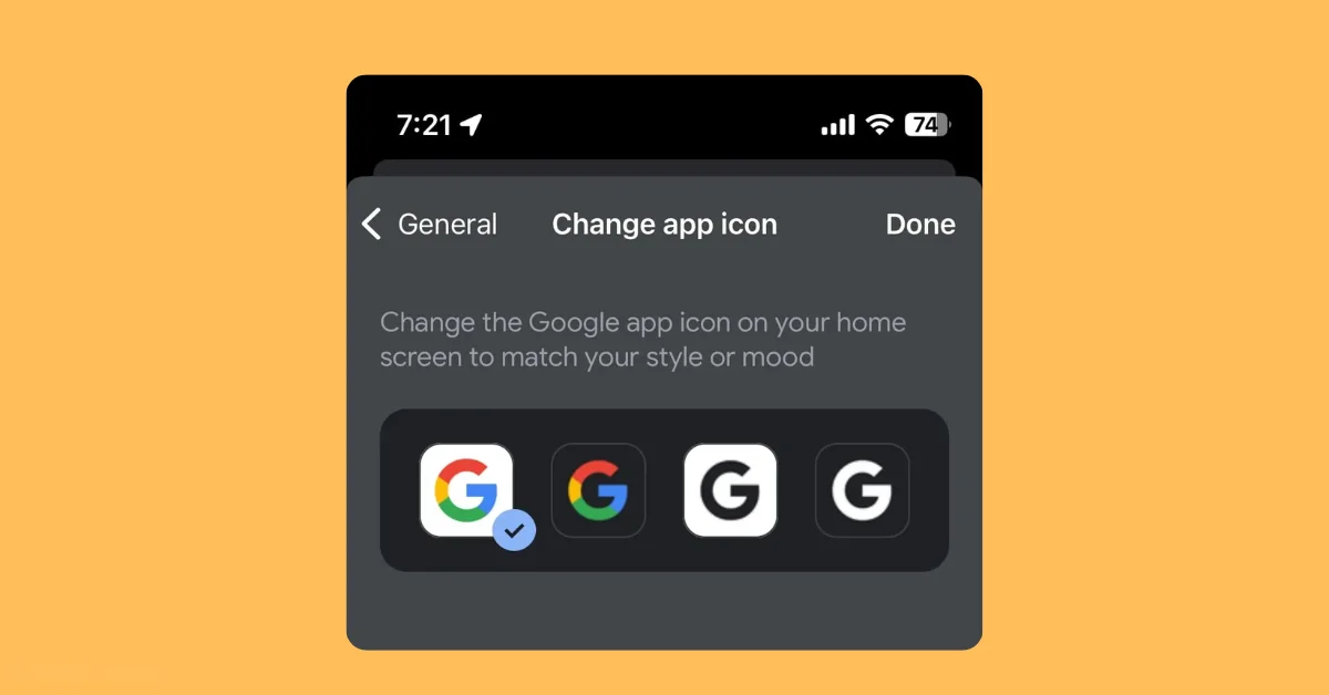 Google Search app on iOS now offers customizable homescreen icons