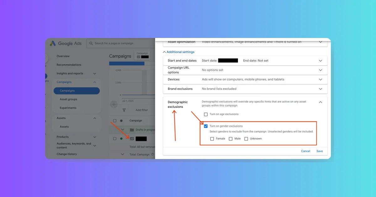 New Google Ads PMAX feature lets advertisers exclude genders from campaigns