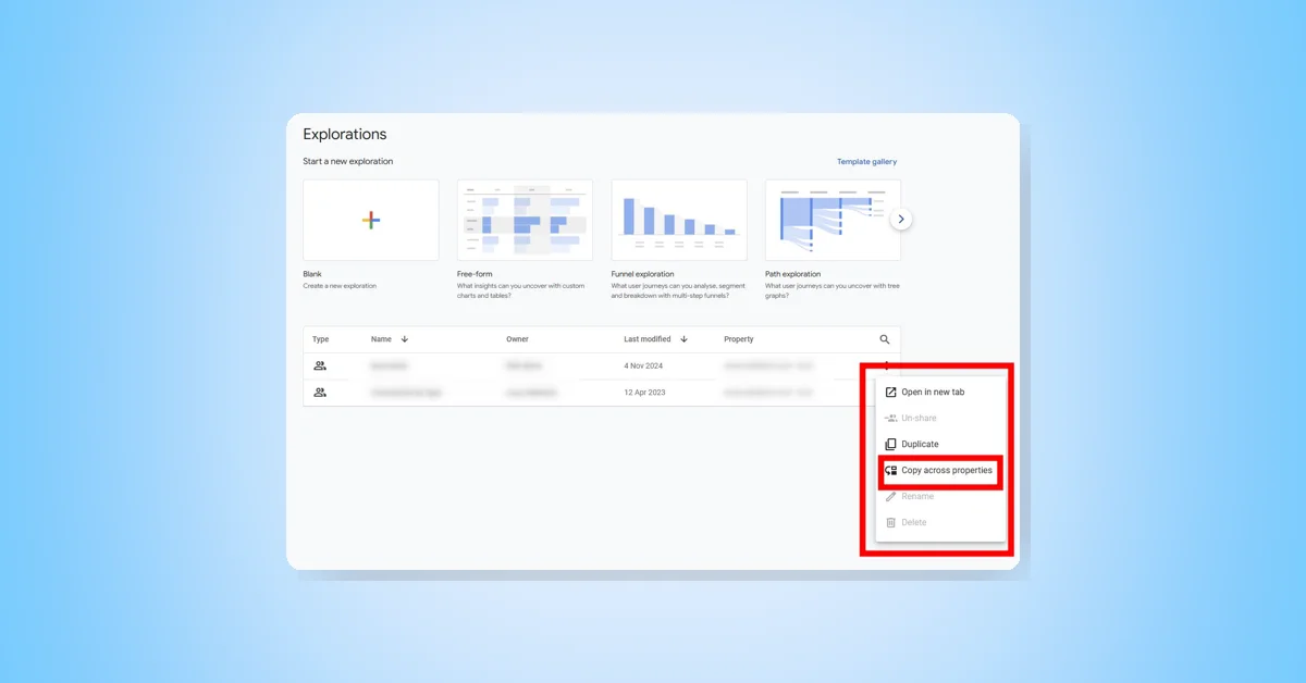 GA4 Launches Cross-Property Report Copy Feature