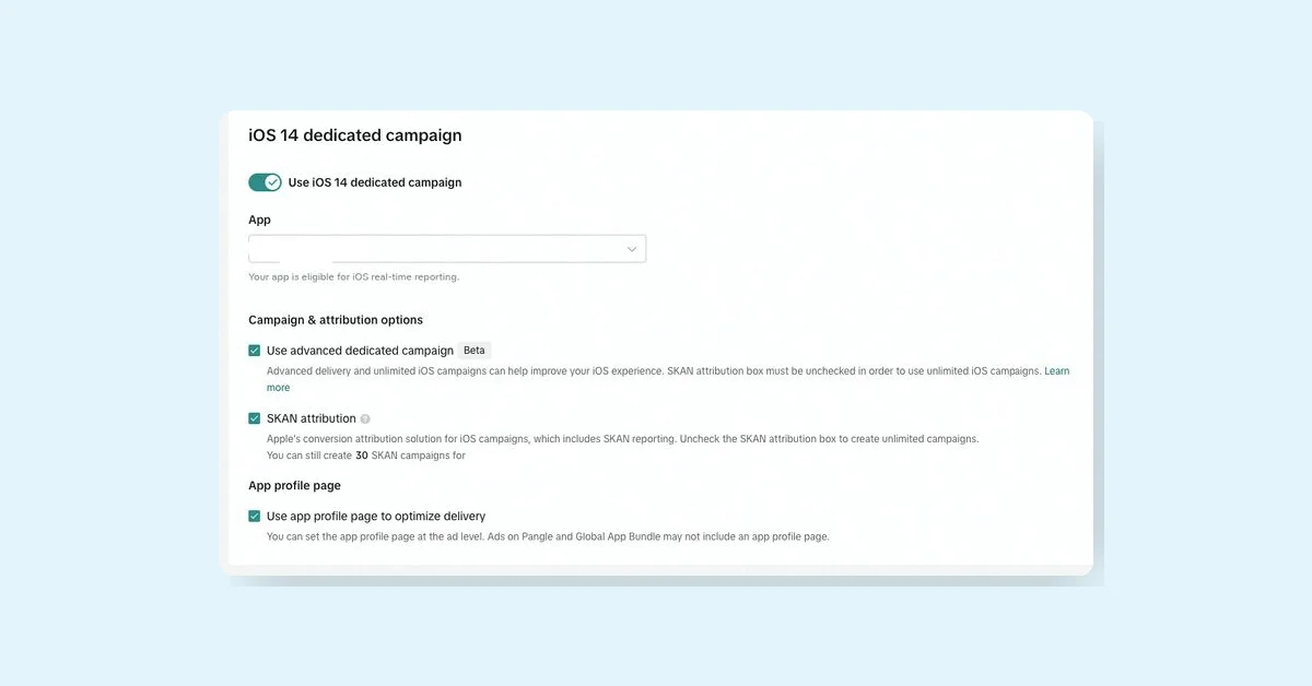 TikTok Introduces New iOS Campaign Setup with Optional SKAN Attribution