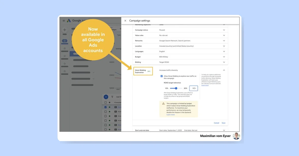 Smart Bidding Exploration for Search Fully Launched in Google Ads